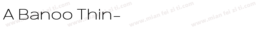 A Banoo Thin字体转换